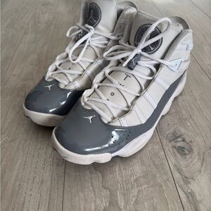 Jordan White and Gray Athletic Shoes